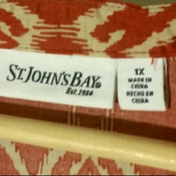 EUC ST. JOHN'S BAY Rust print tank - Picture 3 of 6